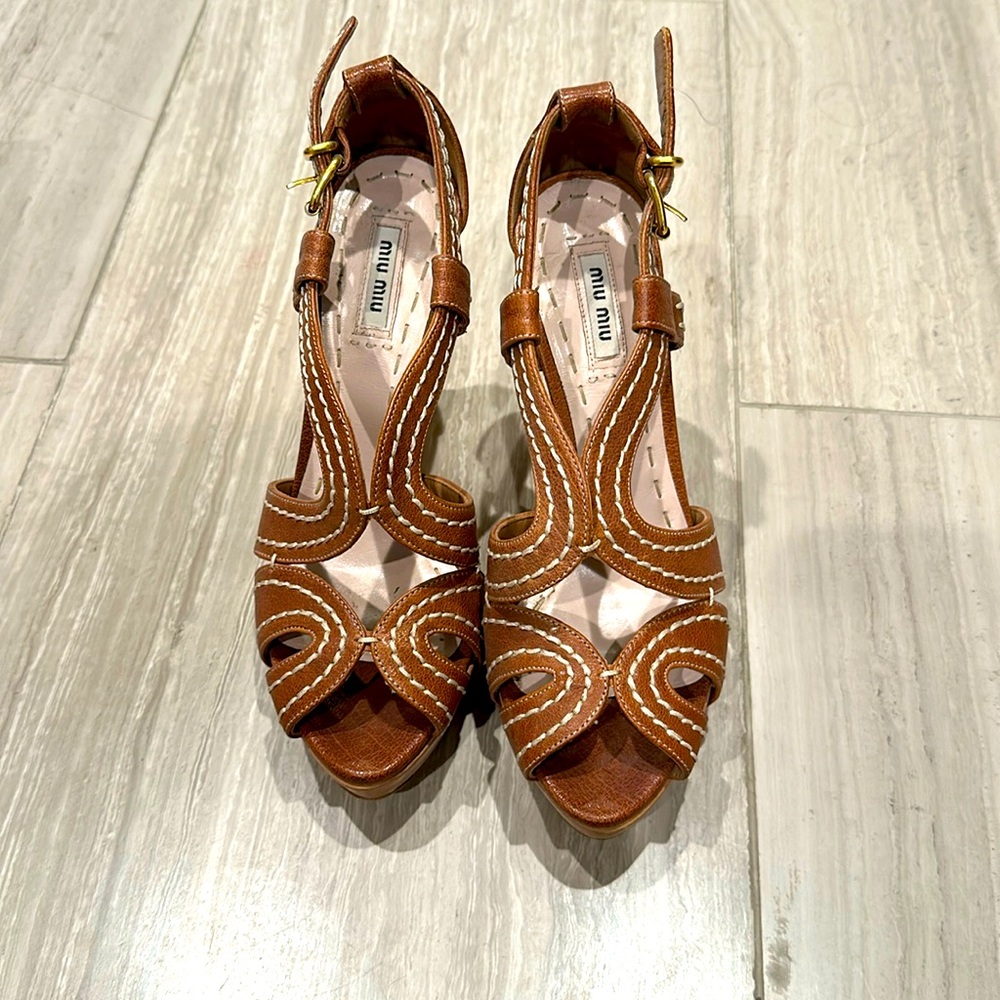 Miu miu platform heel